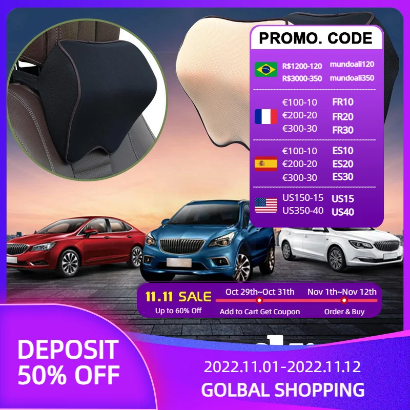 

Подушка для шеи подголовника автомобиля, R5Y5, дышащая, с эффектом памяти, для автомобильных сидений