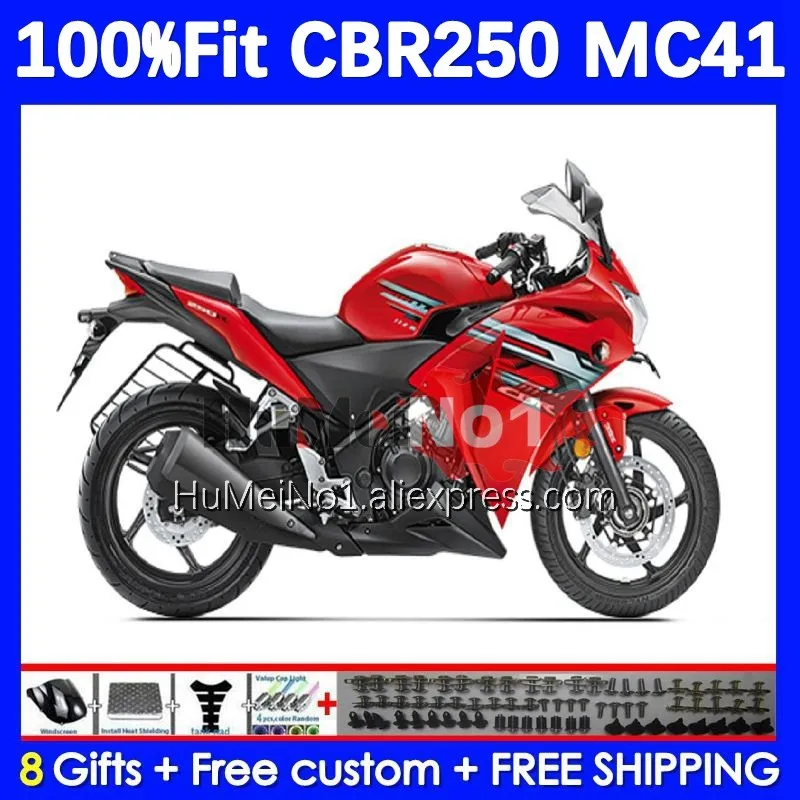 

Инъекция OEM для HONDA CBR250R MC41 11 12 13 14 15 красный завод 127No.73 CBR250 CBR 250R 250 R 2011 2012 2013 2014 2015 обтекатель