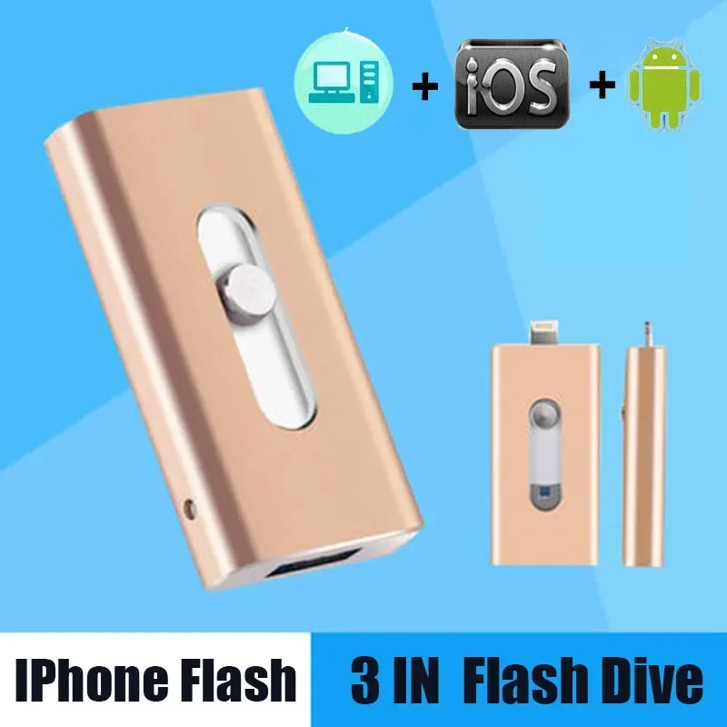 

Usb-флеш-накопитель для iPhone/iPad/Android, 1 ТБ, 512 ГБ, 256 ГБ, 128 ГБ