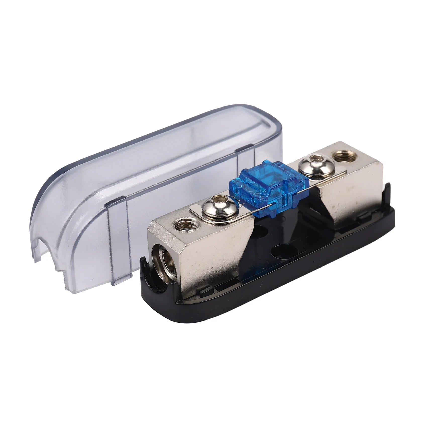

Car Stereo Fuse Holder, Auto Audio Fuse Box Power Distribution Block 4Ga In 4Ga Out,Single way