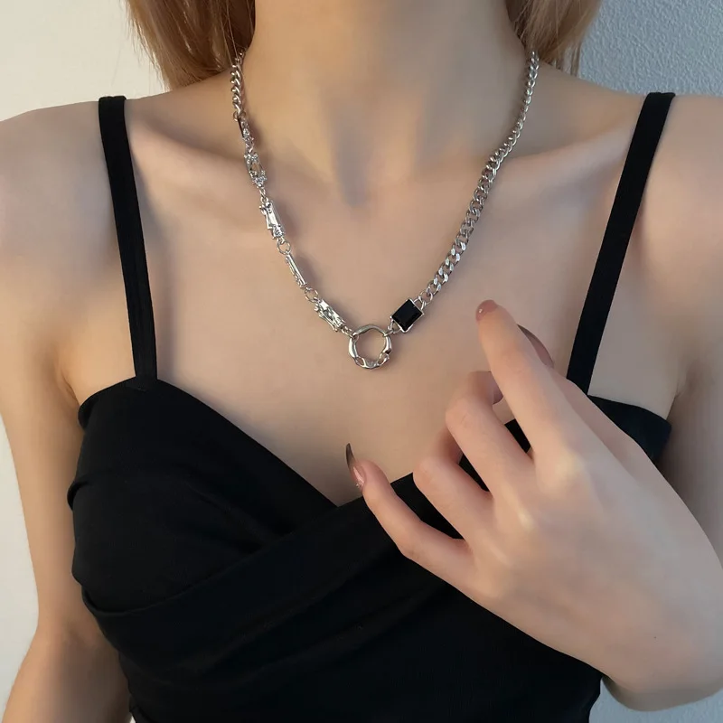 

Ожерелье в европейском и американском стиле с фиолетовыми бриллиантами для женщин