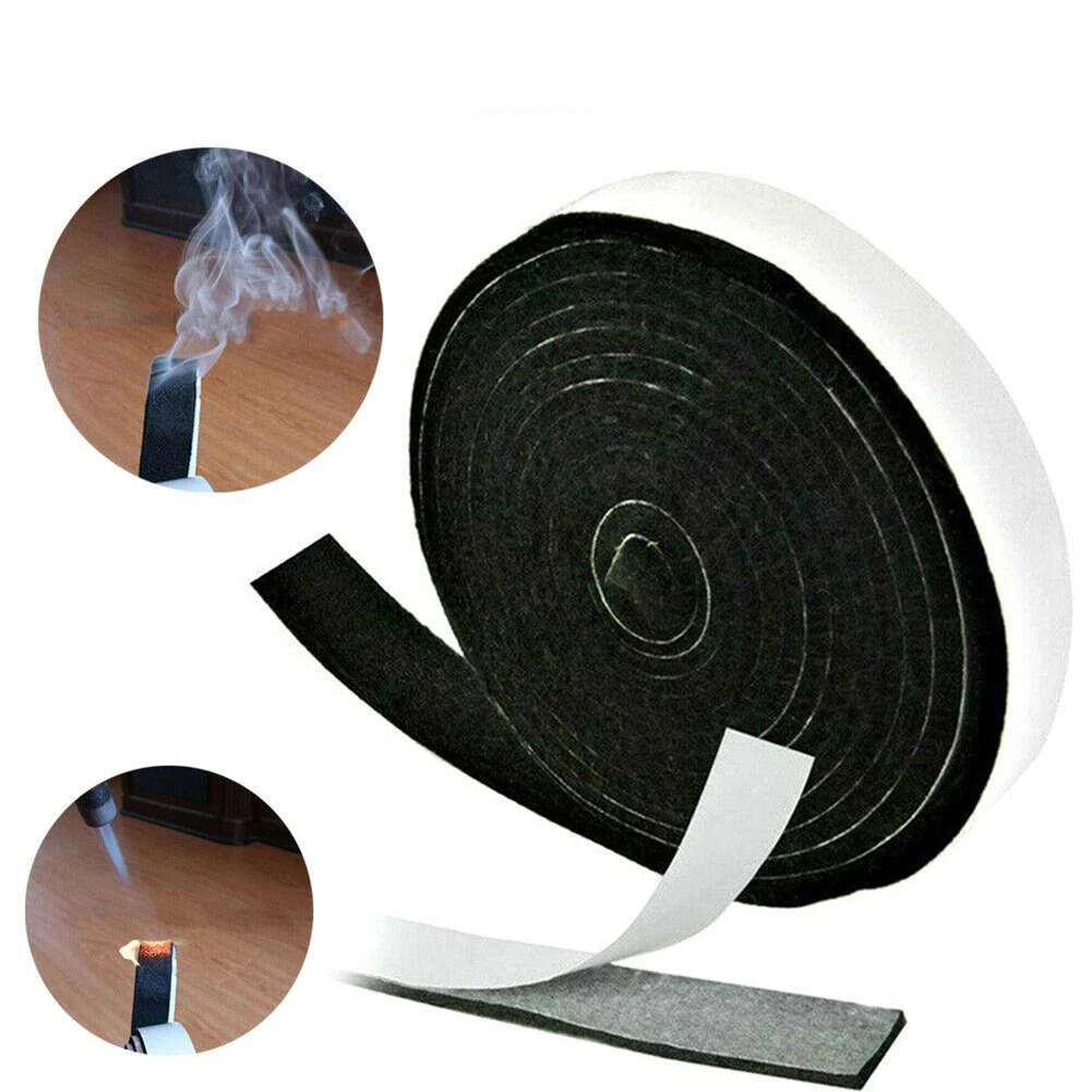 

High Heat Barbecue Smoker Gasket BBQ Door Lid Grill Seal Adhesive Sealing Tape 1.3CM*3MM*2.3M Flame Retardant Sealing Tape