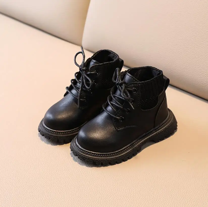 

2022 Winter Autumn Children Boots Waterproof Baby Fashion Sneaker Kids Snow Boots Boys Girls Martin Boots Fur Casual Shoes Cool
