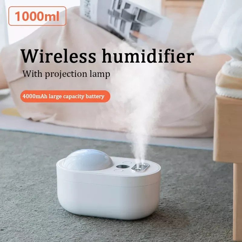 

1L Essential Oil Diffusers Aromatherapy Diffuser Cool Mist Projector Humidifier with lamp Waterless Auto Off for Home