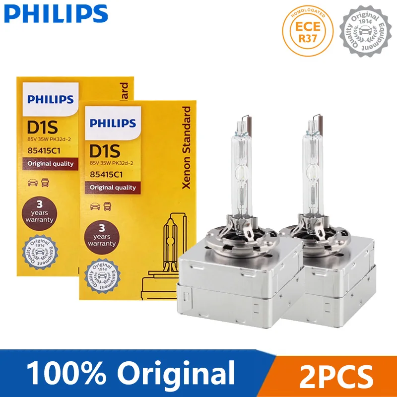 2 шт., ксеноновые лампы Philips HID D1S 35 Вт 4200 к