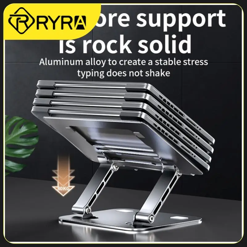 

RYRA Adjustable Laptop Stand Aluminum For Macbook Foldable Computer Tablet Support Notebook Stand TableLaptop Holder Cooling Pad