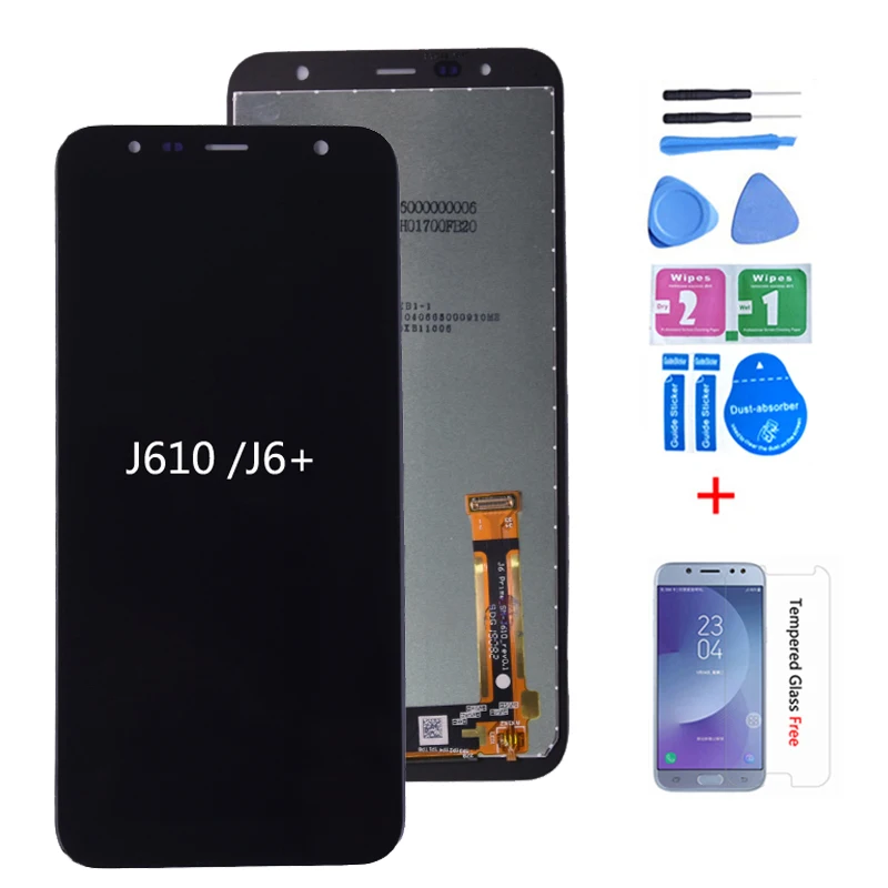 ЖК-дисплей с сенсорным экраном в сборе для Samsung Galaxy J6 PLUS J610 SM-J610F J610FN, ЖК-экран для Samsung J6 plus