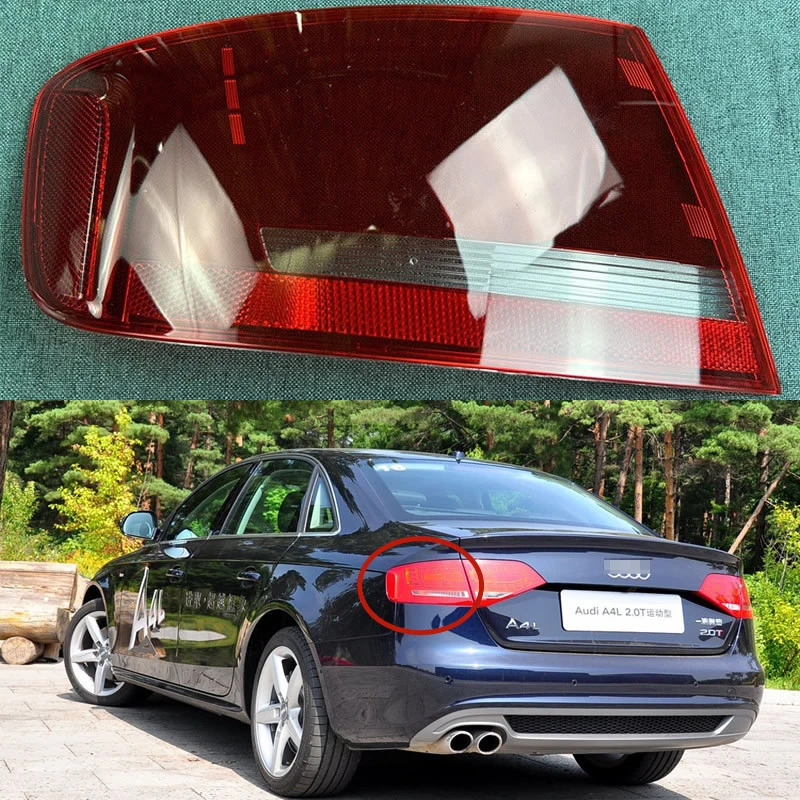 

For Audi A4 A4L 2009 2010 2011 2012 Car Accessories Rear Outer Tail Lamp Cover Brake Lights Shell Original Lampshade
