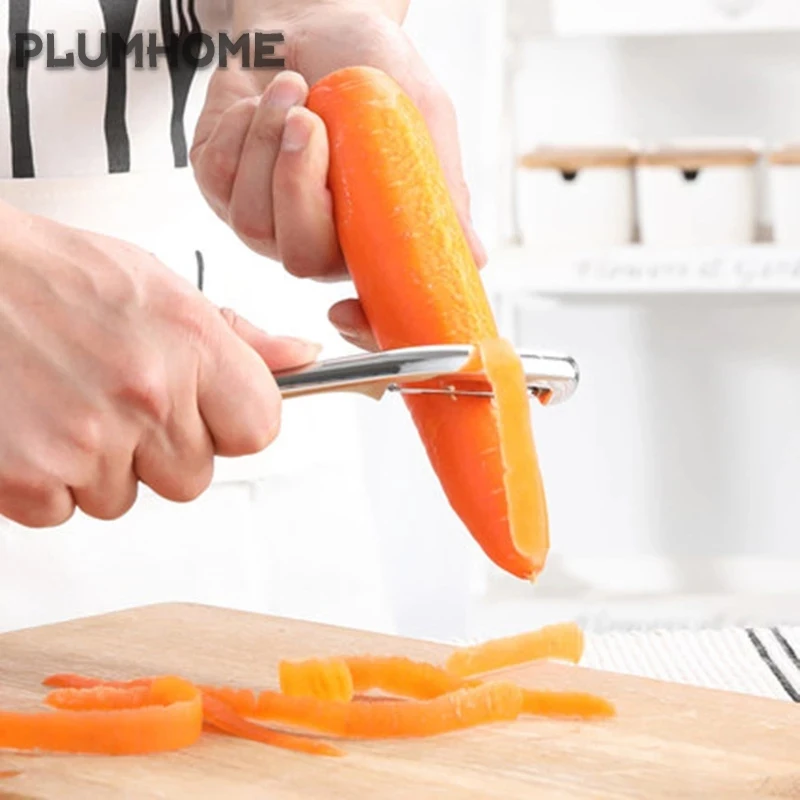 Кухонная Овощечистка из нержавеющей стали Премиум поворотный инструмент для