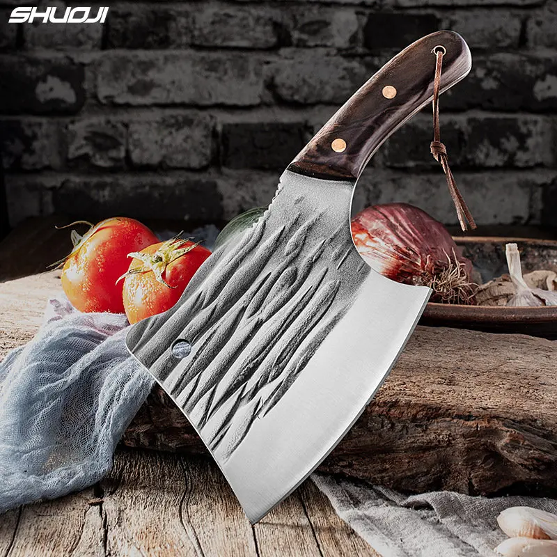 

Bone Chopping Axe Knife Household Forging Knife Bone Chopping Traditional Handmade Cleaver High Carbon Manganese Steel Chopper