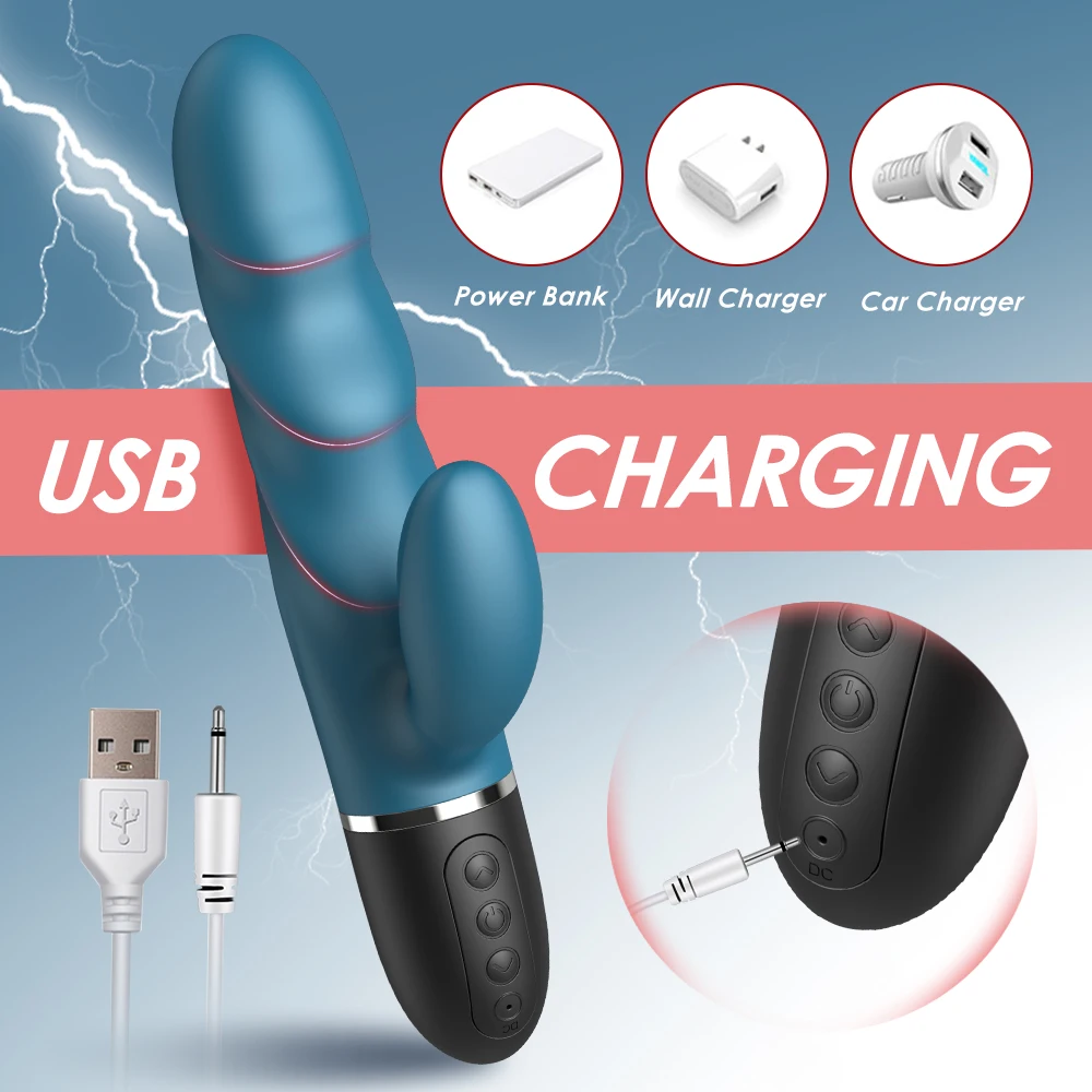 Большой фаллоимитатор 24 см мощный вибратор-кролик вагинальный Массажер для