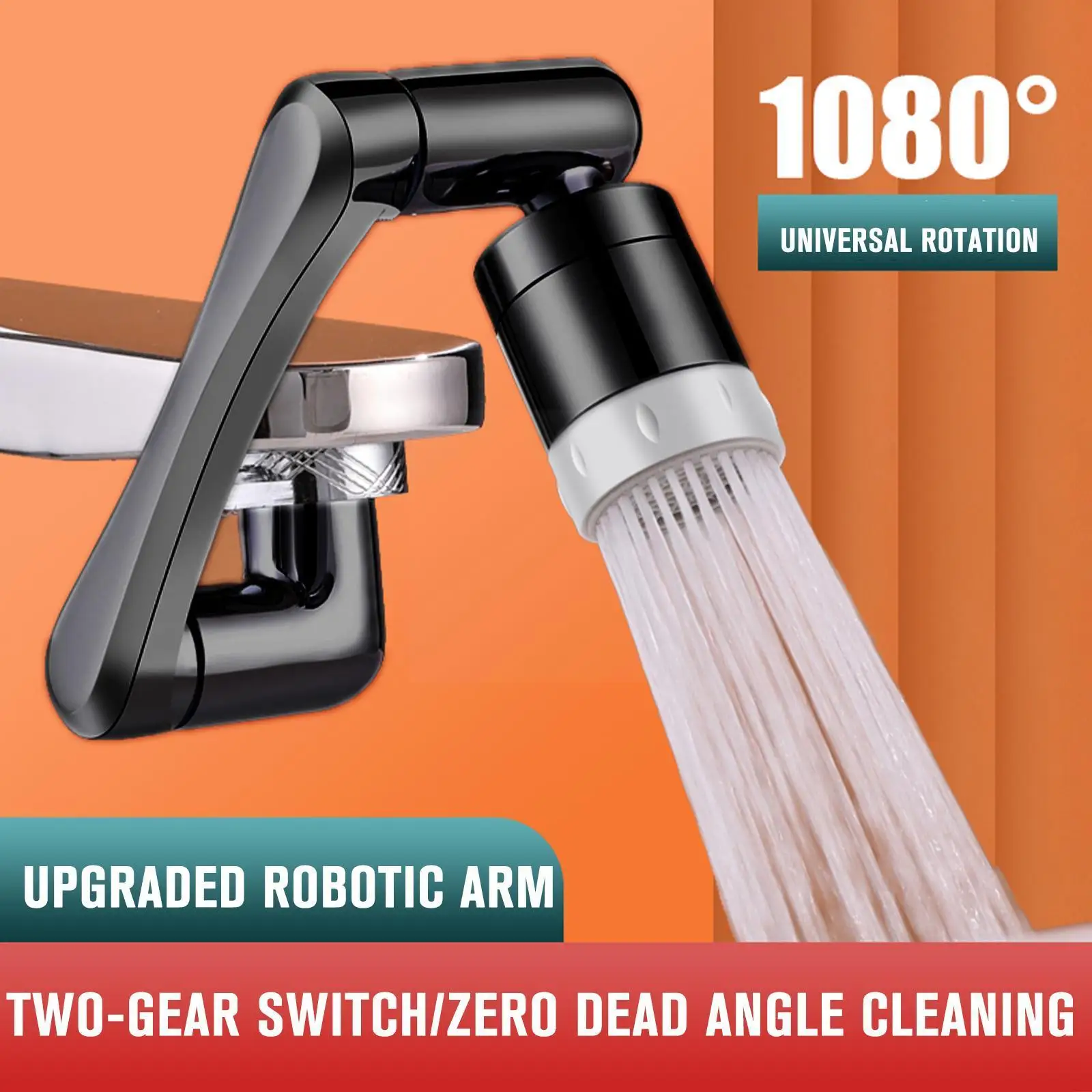 

1080° Rotating Faucet Extender Aerator,Universal Splash Faucet Filter Aerator 2 Swivel Attachment 1080° Modes Faucet, Sink U8X6