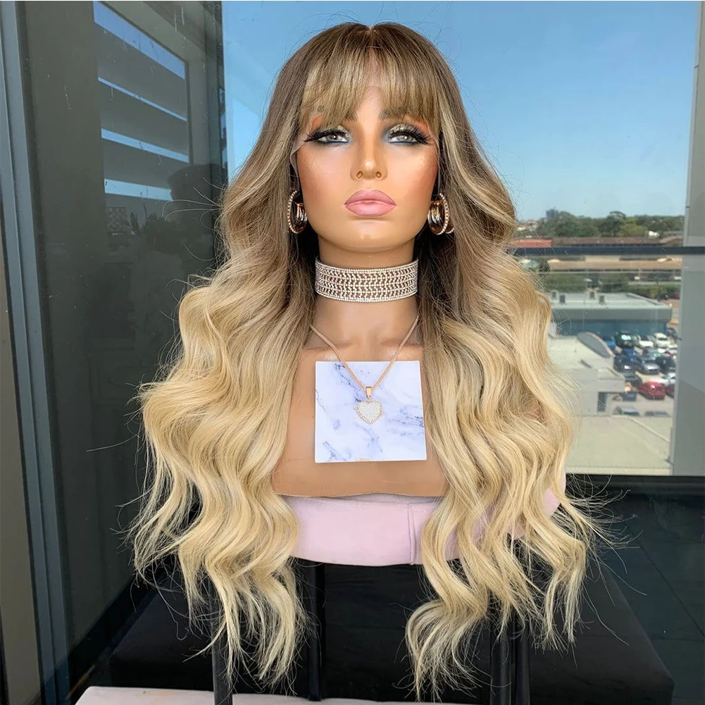 

Highlight Colored 13x4/13x6 Lace Frontal Wig Honey Pre Plucked Blonde Ombre Human Hair Wig Long Body Wave Transparent Lace Wigs