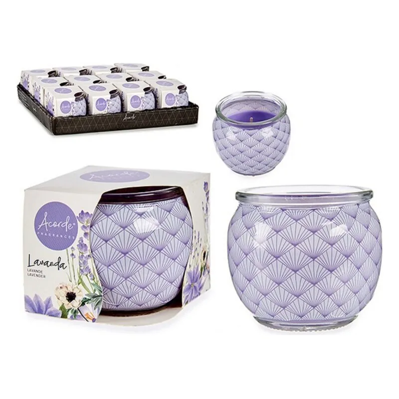 Свеча Lavendar фиолетовая (7 6x6 5x7 6 см) | Дом и сад