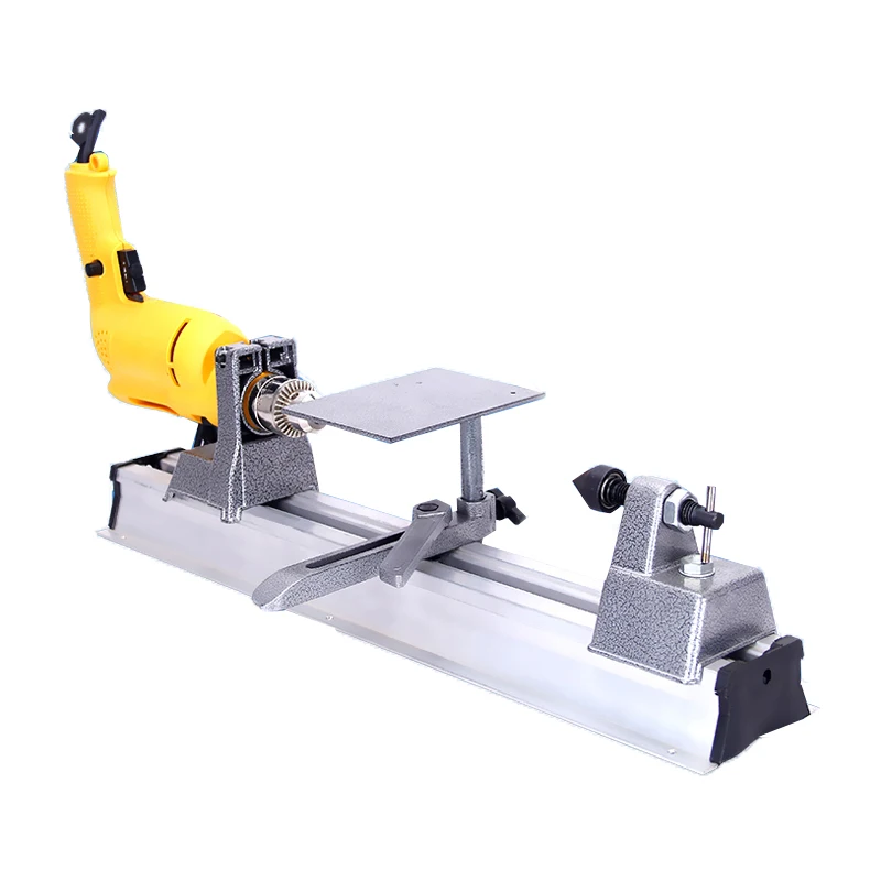 TZ-002 Multifunctional Mini Lathe 60CM Small Woodworking Lathe with Electric Drill Polishing Bead Wood Drill Tool