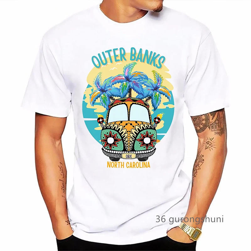 

OBX Men Tshirt Outer Banks T Shirt Graphic Print Pogue Life T-Shirt Short Sleeve T-Shirts Harajuku Streetwear Men Tshirt 90s Top