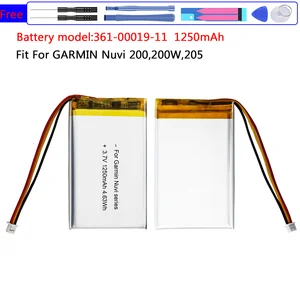 1250mAh 361-00019-11 Battery For GARMIN Nuvi 200, 200W, 205, 205T, 205W, 205WT, 250, 252W, 255, 255T, 255W, 255WT, 260, 260WT, 265WT, 270 GPS