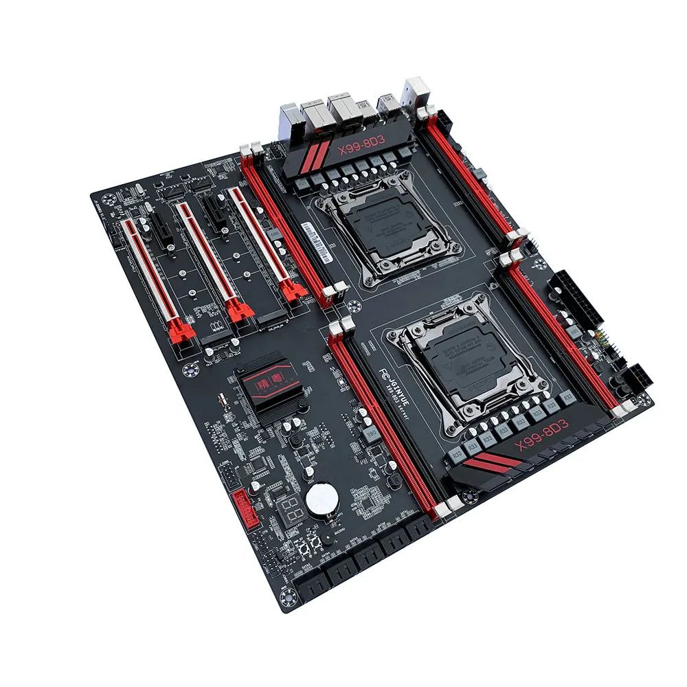Материнская плата JGINYUE для двух процессоров материнская LGA 2011-3 с поддержкой Xeon E5 V3
