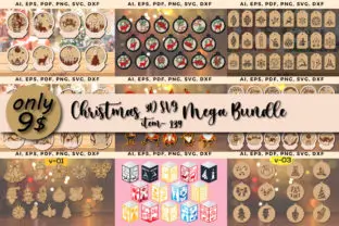 

139+ 3D Christmas Layer SVG Mega Bundle for CNC Laser/Cutting Printing Engraving