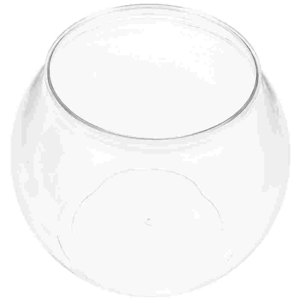 

Goldfish Bowl Storage Pot Tank Micro Landscape Round Plastic Anti-falling Tabletop