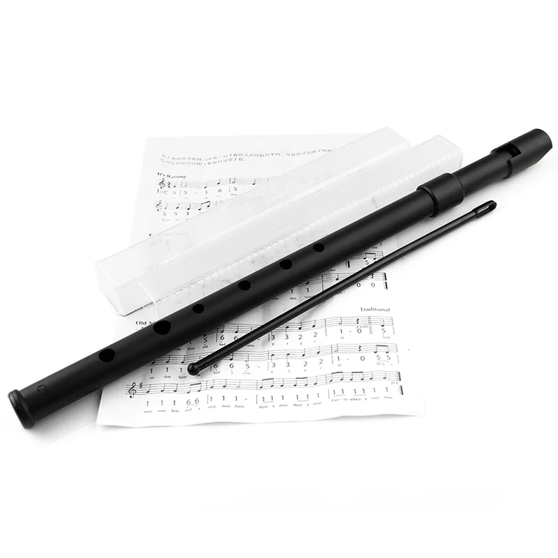 Black ABS Plastic Flute C D Key Tinwhistle Ireland Musical Instrument Electrical Tuning Irish Whistle Flute