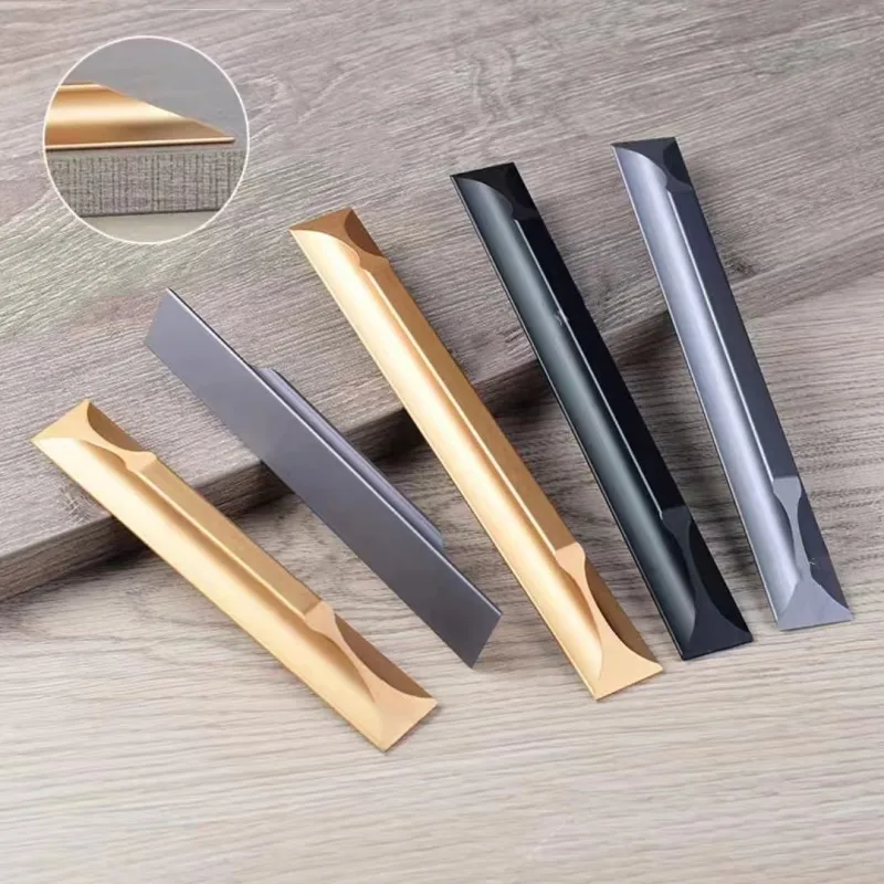 

Punch Free Cupboard Handle Aluminium Alloy Kitchen Cabinet Door Knob Furniture Drawer Pull Hardware Pulls Bar Handle 3 Color