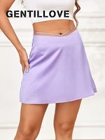 summer satin women purple pencil mini skirt korean fashion zipper lace up pink silk miniskirt elegant female midi skirts club