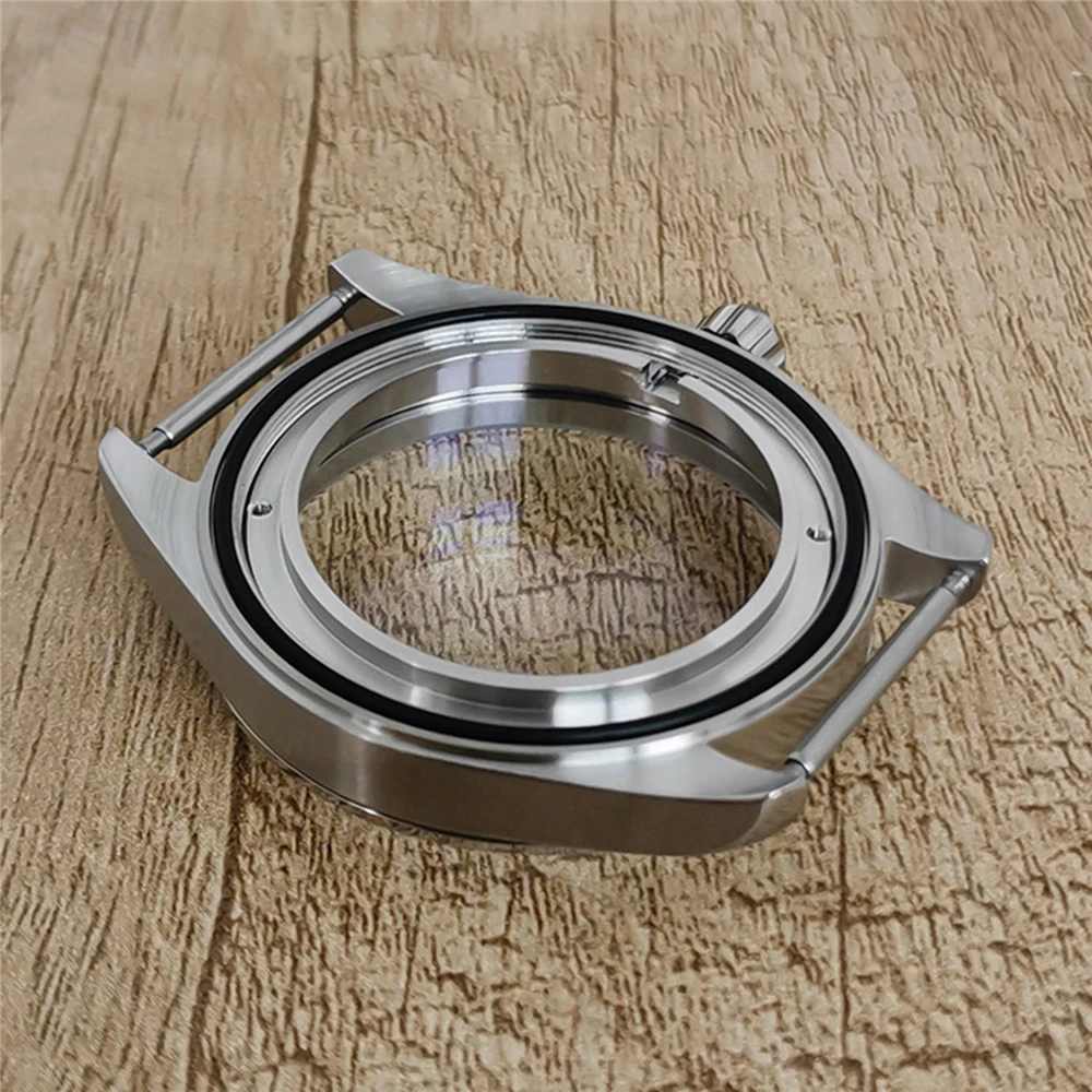 41mm 316L Stainless Steel Watch Case Fits 33.5mm Dial 3ATM Waterproof Mineral Mirror Case for NH35/NH36/4R/7S Movement
