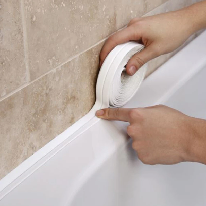 

2022 New Bathroom Shower Sink Bath Sealing Strip Tape White PVC Self Adhesive Waterproof Wall Sticker for Bathroom Kitchen