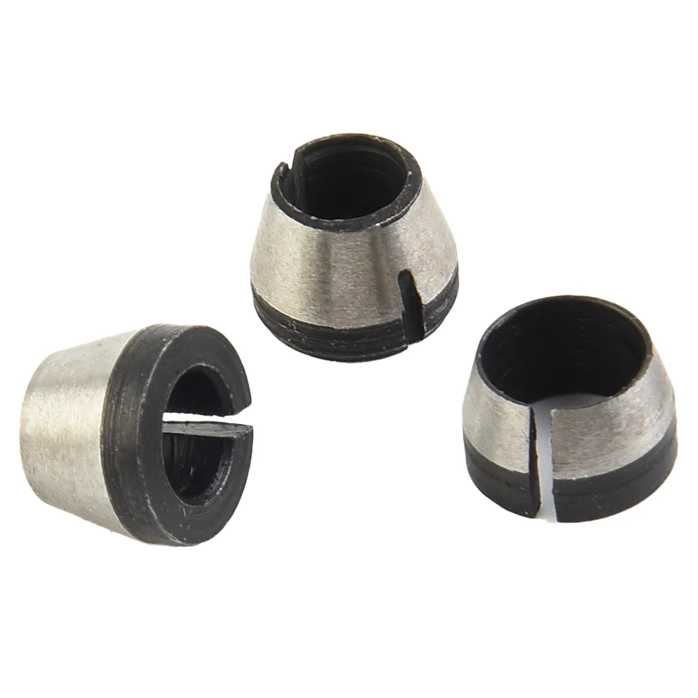 

3pc 8mm/6.35mm/6mm Collet Chuck Adapter For Engraving Trimming Machine Electric Router It Collets Woodworking Cutter Accessories
