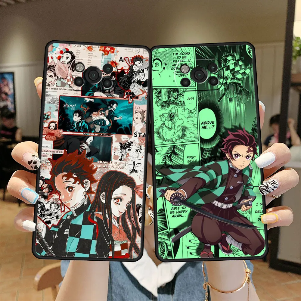 

TPU Celular Official Silicone Demon Slayer Paper Case for Xiaomi Poco Redmi Pro Note 9 9S 10 11 M3 7 8 F3 X3 NFC X4 5G Note7