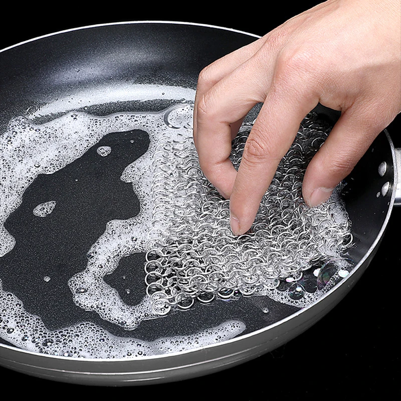

Household Kitchen Dish washing Brush Stainless Steel Cleaning Ball Pot Net Cleaning Ball Scrubber Cleaner Rust Pot Pan Scrubber