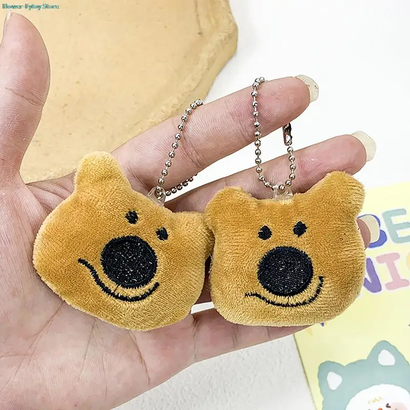 

1 шт., милая мультяшная мягкая игрушка-медведь, игрушки со звуком для девочки, подвеска для сумки, украшение для автомобильного ключа