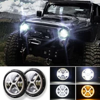 7 inch led headlights car accessory high low beam 105w lenses for headlight for jeep cherokee xj white led lights for vehicles