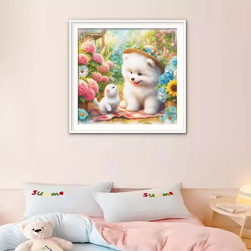 Набор для вышивки крестиком 11ct 99X101cm Lovely dog Pre-Print сделай сам нить ручной работы