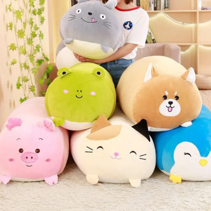 

30CM Soft Animal Cartoon Pillow Cushion Cute Fat Dog Totoro Pig Frog Plush Toy Stuffed Lovely Birthyday Gift Kawaii Room Decor