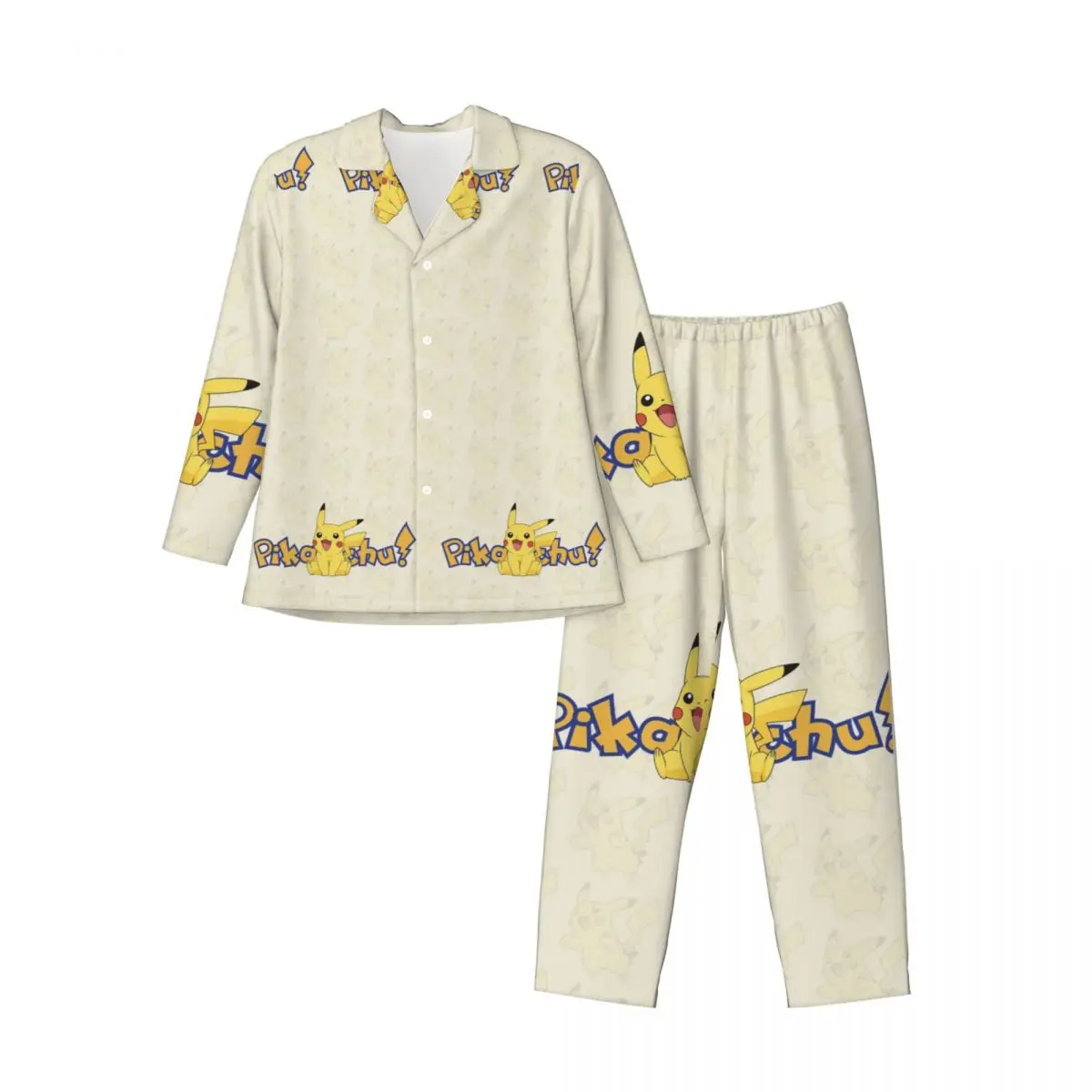Женский пижамный комплект Pokemon пижама на пуговицах костюм из двух предметов Femme
