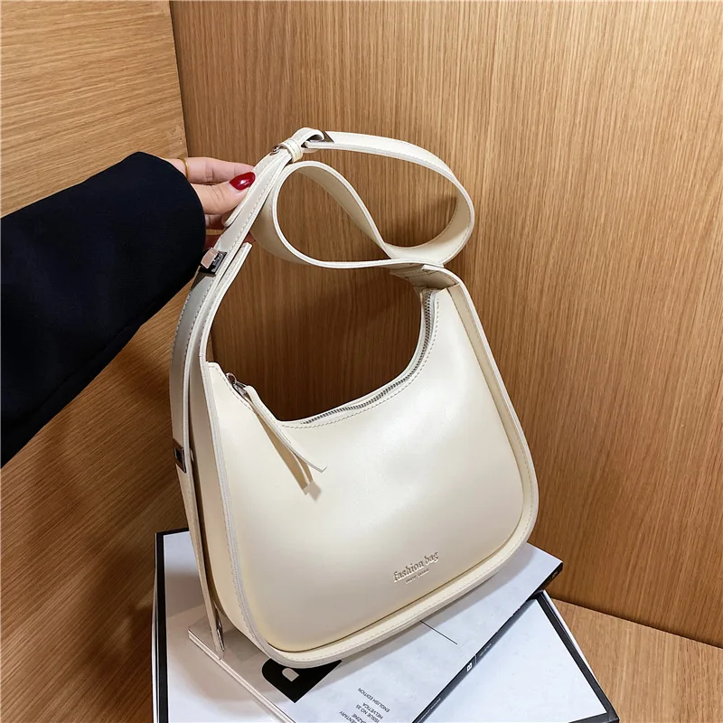 Toptrends Women's Crossbody Underarm Shouder Bag Retro Solid Color PU Leather Luxury Designer Brand Ladies Handbags And Purses