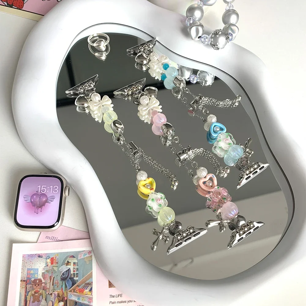 

Браслет женский для Apple Watch Band 40 мм 38 41 мм 42 мм 44 мм 45 мм, милая бижутерия для Iwatch 9 8 7 6 5 Se 4 3 Ultra 2 49 мм