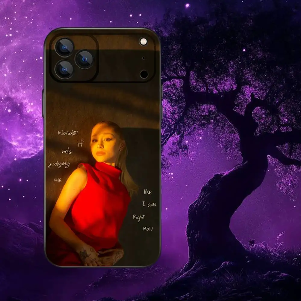 Фото Чехол для телефона A-Ariana Eternal Sunshine G-Grandes для iPhone 17,16,15,14,13,12,Pro,Max,Plus,E,SE4,Air,Mini Black Soft Box №2