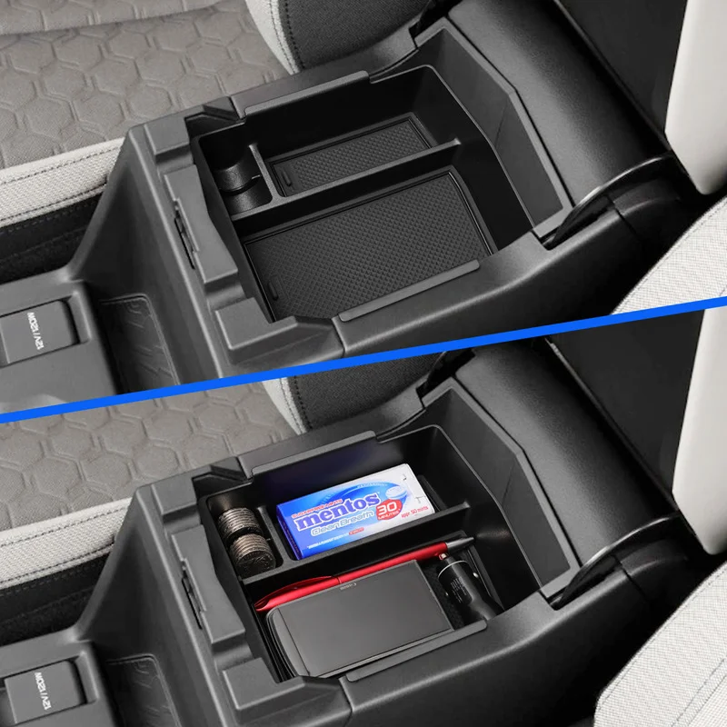 Фото Для Subaru Forester 2024-2025: Органайзер-лоток для подлокотника, ящик для хранения в центральной консоли, держатель для аксессуаров, аксессуары для интерьера №3