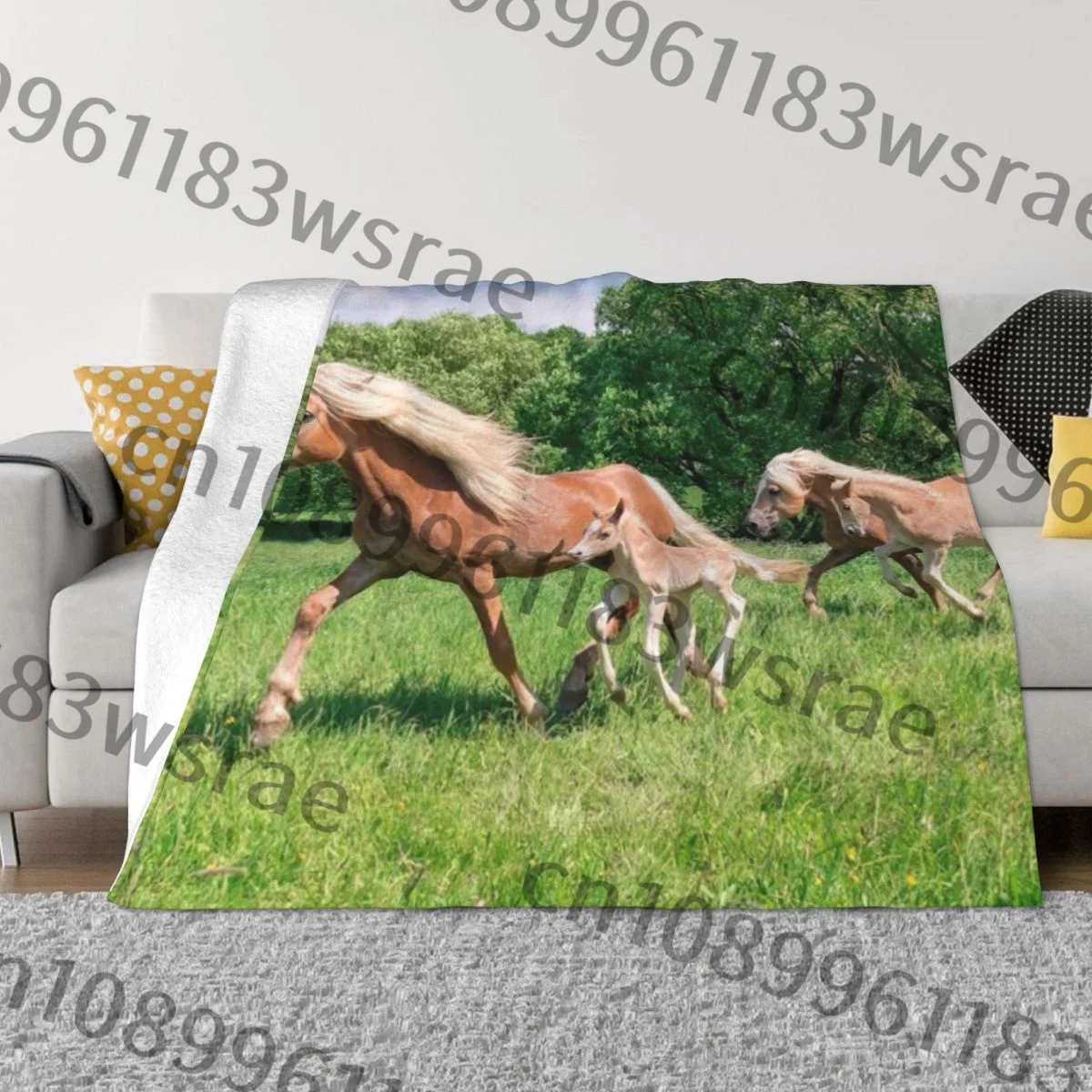 Haflinger лошади работают вместе сверхмягкое Флисовое одеяло