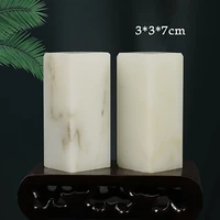 natural guangxi frozen stone beginners exercise chapter chinese name stamp stone seal letter sealing blank stamp 3x3x7cm