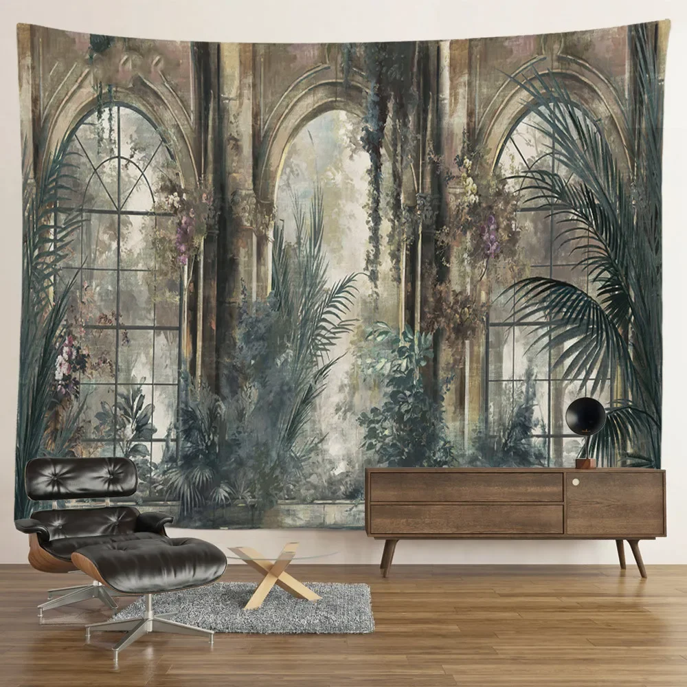 

Винтажная тропическая растительность гобелен