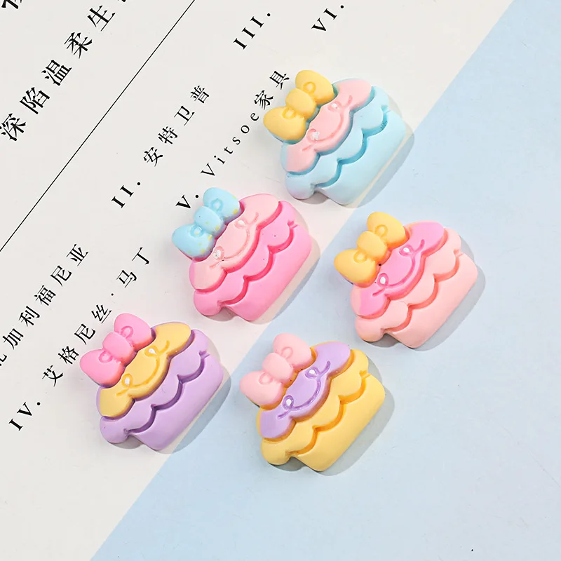 

10 шт./лот новый симпатичный Кабошон из смолы с плоской задней стороной и бантом для скрапбукинга, подходит для украшения телефона, аксессуар...