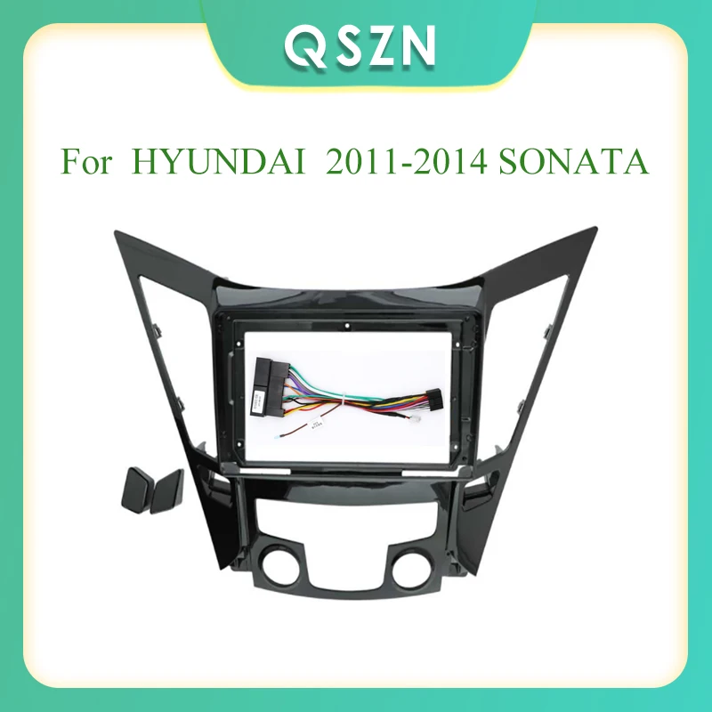 

9 Inch 2 Din Car Radio Fascia Fascias Panel Frame CD DVD Dash Audio Interior For HYUNDAI 2011-2014 SONATA