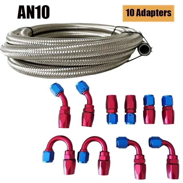 Плетеный шланг из нержавеющей стали AN4 AN6 AN8 AN10 AN12