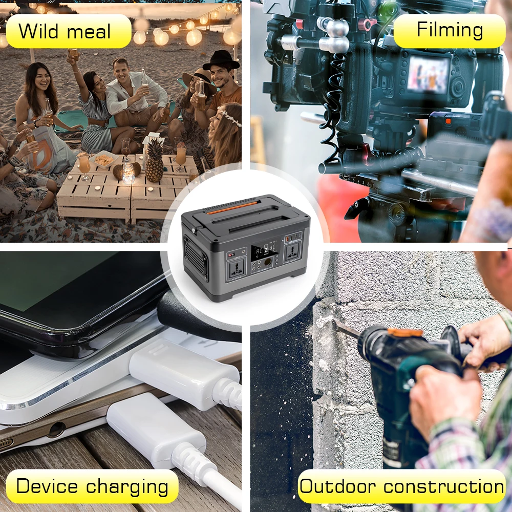 Портативная портативная зарядная станция 520 Втч литиевая батарея солнечный