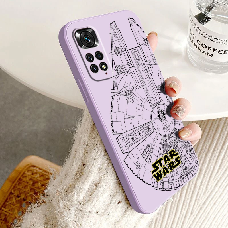 

Disney Star Wars Cool Phone Case For Xiaomi Redmi Note 12 11T 11S 11E 10S 10T 10 9T Pro Plus Liquid Rope Funda Cover