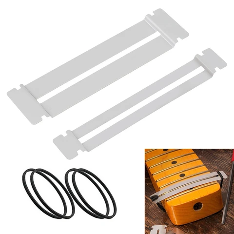 2 шт., инструмент для ремонта гитарных ладов, защита грифа из нержавеющей стали, защита ладов, напильник для шлифования, чистка, полировка, инструмент для мастера